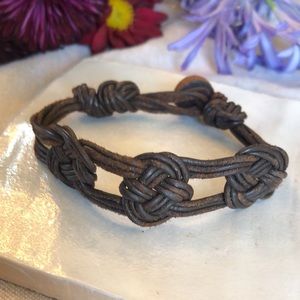 Vintage leather braided bracelet